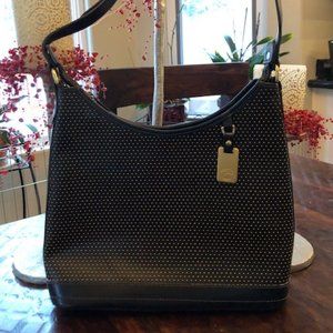 Dooney & Bourke Black/Gold Leather Hobo